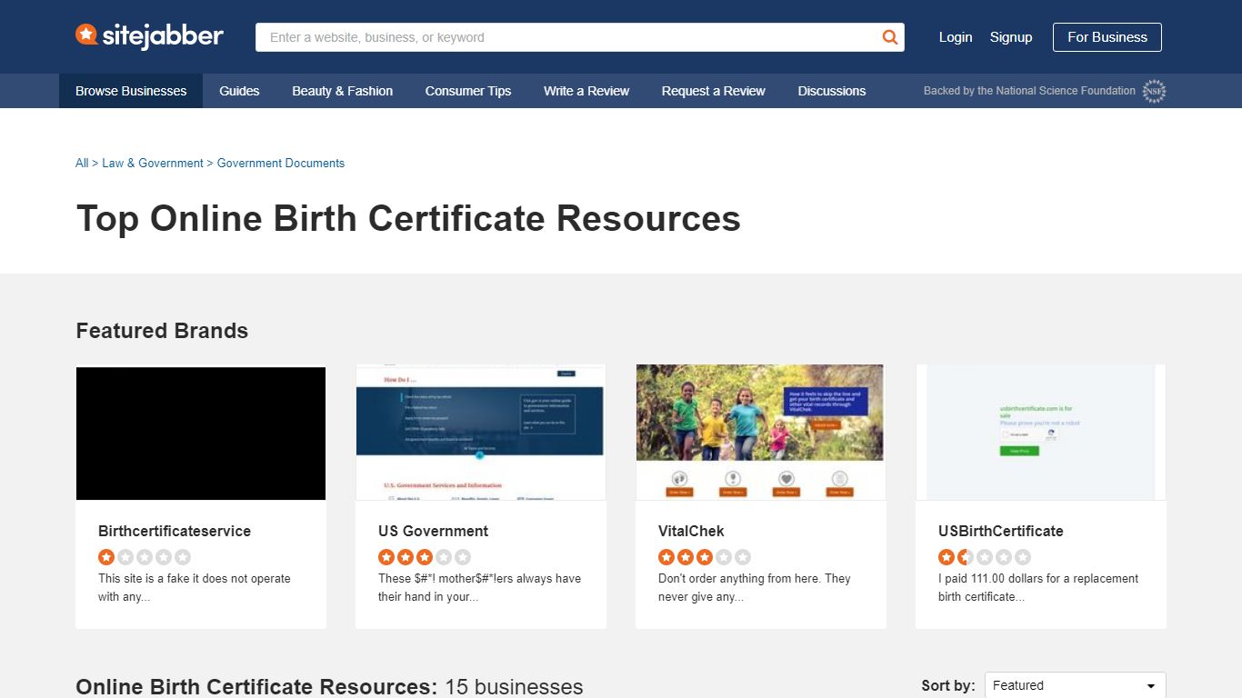 The 10 Best Birth Certificates Sites in 2022 - Sitejabber